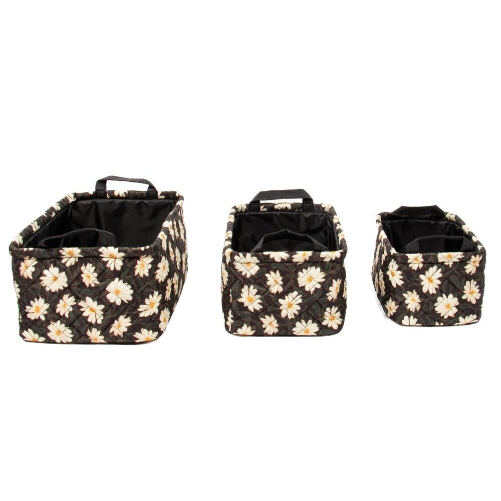 LUG Crescendo 3pc Reversible Storage Bins - Autumn Daisies - Picture 2 of 10